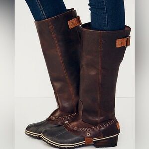 Sorel Brown Tall Riding Slim Pack Boots